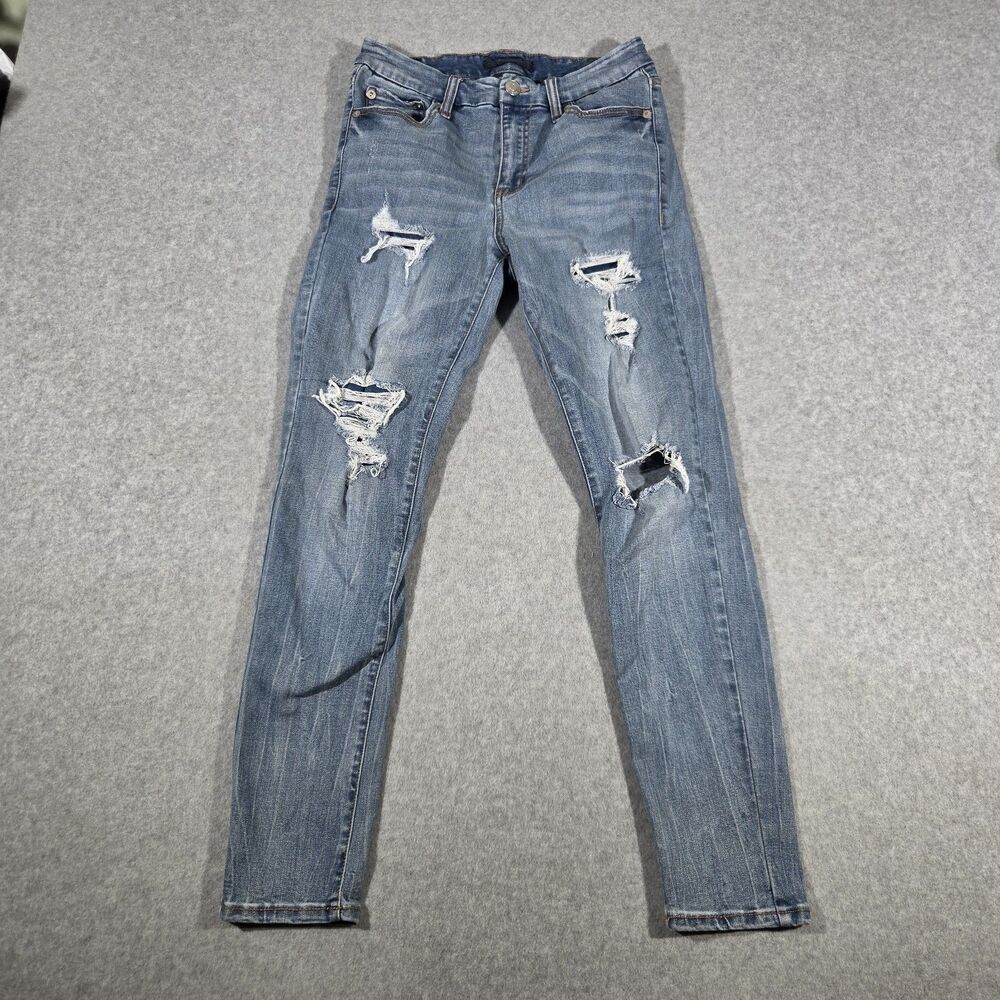 Aeropostale Distressed High Rise Curvy Jegging Jeans 8Reg Womens Size 27x28